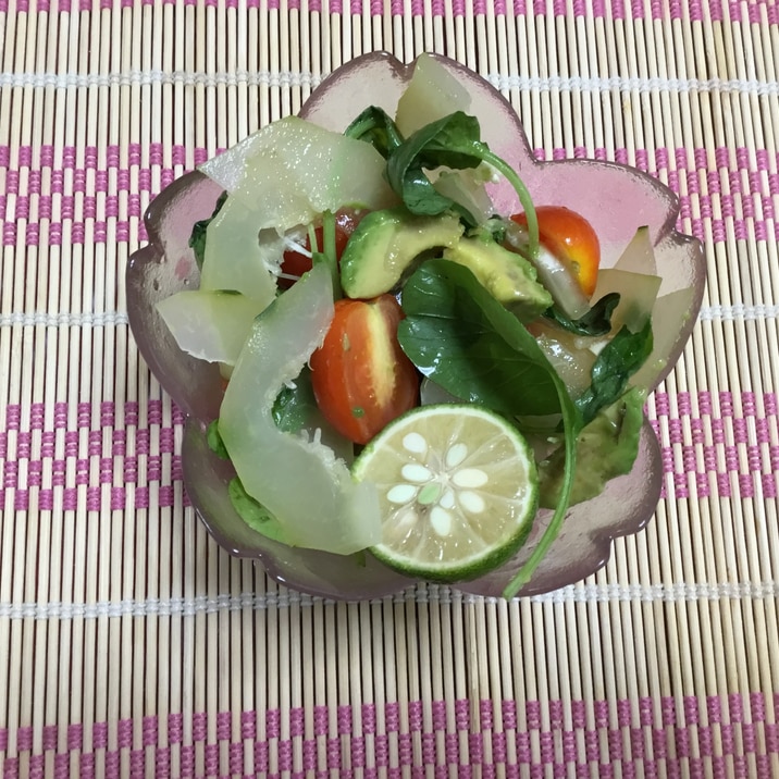 パパイヤとトマトとアボカドのエスニック風サラダ